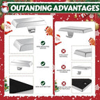 OCTERIC 5 Pcs Silver Christmas Metal Stocking Holders for Mantle, Heavy Duty Stocking Hangers Stocking Hook Xmas Ornaments for Counter Tables Window Fireplace Mantle Decoration - Image 3