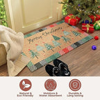 Folkulture Christmas Door Mat Outdoor, Eco Friendly Christmas Door Mats for Front Door, 28 X 16 Inch Welcome Matt or Doormat for Home Entrance, Durable & Anti Slip Coir Door Mats - Merry Christmas - Image 3