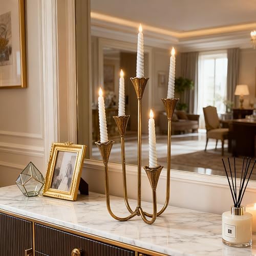 Candle Holder Vintage Candlestick Holder Stand for Stick Taper Candle - Image 7