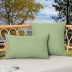 Kevin Textile Outdoor Waterproof 26”x26” Pillow Covers 2 Pack, Sage Green - Image 4