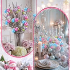 Daifunli 8 Pcs Candy Christmas Tree Picks 7.87 Inch Candy Land Christmas Balls Ornaments Xmas Hanging Decorations for Xmas Tree Topper DIY Wreath Holiday Floral Vase Fillers Crafts Home Decor - Image 4