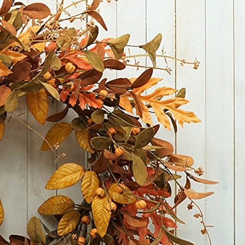 AMF0RESJ Artificial Fall Wreath for Front Door Autumn Wreath for Home Decor - Image 4