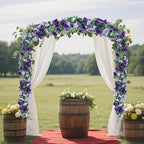 BSMYBO Artificial Purple Rose Flower Garlands 10 PCS 82 FT for Backdrop - Image 5