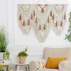 Large Macrame Wall Hanging Boho Woven Tapestry Chic Home Art Wall Decor - Image 4