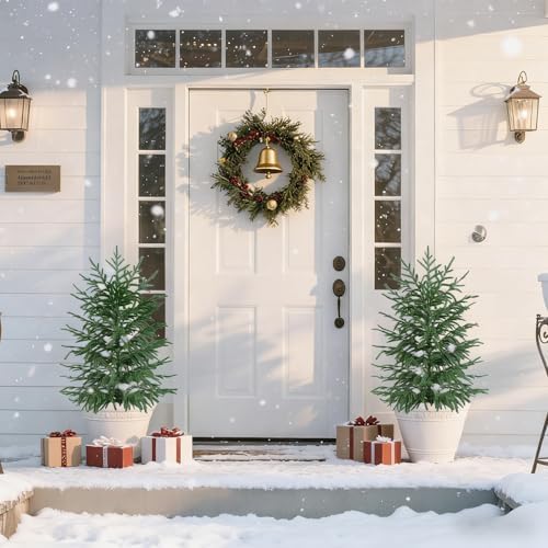 Grooy 2 Pack 3FT Artificial Norfolk Pine Tree with Pot - Image 2