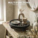 EOSAHR Display Riser: Rustic Pedestal Stand for Kitchen Counter, Old Black - Image 5