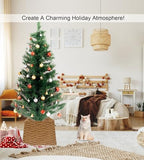 21in Christmas Tree Collars for Artificial Trees, Pencil Tree Collar for Slim Trees, Boho Rustic Holiday Decor Xmas Tree Ring, Basket Base Cover, Christmas Tree Guard for Cats - Image 4