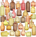 Colored Glass Vases Bulk 32 Pcs - Assorted Vintage Bud Vases by SHOHAYTO