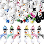 Vicenpal 450 Pcs Christmas Wooden Beads, Striped, Vibrant Color by Vicenpal