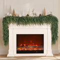 Christmas Norfolk Pine Garland Deluxe Real Touch for Mantle Deocr by Senjie