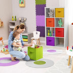 Sorbus 6-Pack Fabric Storage Cubes (13 Inch, Bright Rainbow) - Image 5