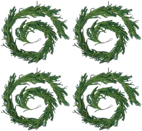 Hananona 4Pcs 9FT Christmas Garlands, Real Touch Norfolk Pine Garland - Image 2