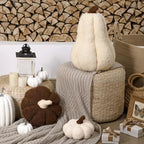 Beeveer 3 Pcs Fall Thanksgiving Pumpkin Pillows,Dark Brown & Cream - Image 4
