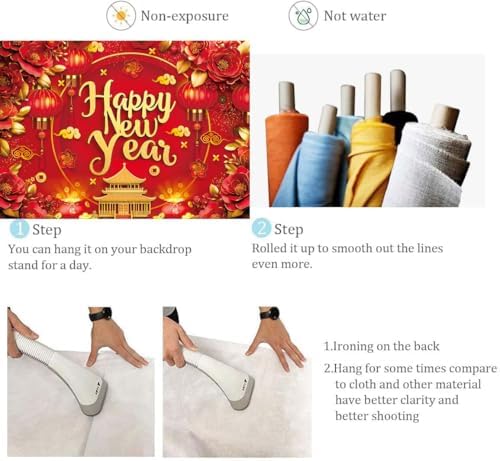 Chinese New Year 2027 Backdrop 7x5FT Red Lantern Traditional Happy Lunar New Year Photography Background Chinese Spring Festival Party Decorations Supplies Photo Props - Image 7