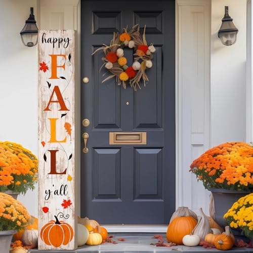 Fall Porch Sign 47" Wooden Christmas Welcome Sign for Front Door - Image 6