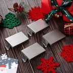 6 Pcs Christmas Stocking Holders Hanging Hooks Heavy Duty Mantel Stocking Holder Bases Weighted Metal Stocking Hangers for Shelf Fireplace Stair Xmas Party Decor (6, Silver) - Image 7