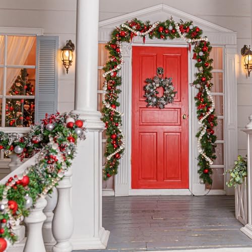 48Ft Christmas Wood Bead Garland Rustic Holiday Decor (Vintage Wood Beads) - Image 7