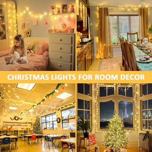 JMEXSUSS 400 LED Christmas Lights Outdoor Indoor String Lights Plug in - Image 3