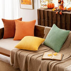 MIULEE Fall Decorative Throw Pillow Covers Yellow Rust Green 20x20 - Image 3