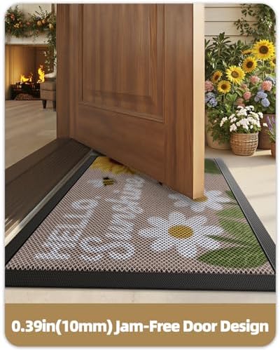 Color&Geometry Outside Welcome Front Door Mat, 32"x48" Sunny Gold - Image 6
