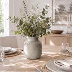 Rustic Ceramic Vase for Home Decor, 6.4 Inch Small Farmhouse Flower Vase - Image 5