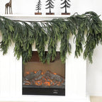 Janinka 40" Christmas Norfolk Pine Dripping Garland with 12" Dripping Branches Realistic Touch Christmas Artificial Greenery Garland for Mantle Table Stair Fireplace Home Indoor Outdoor Party Decor - Image 2