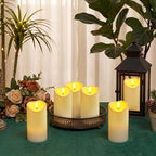 Homemory Waterproof Candles Outdoor, 6 Pack 3"x6" Flameless LED Pillar Candles with Remote & Timer, Battery Operated Flickering Candles for Patio, Garden, Lantern, Outdoor Decor - Image 5