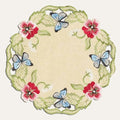 Decozen Set of 8 Doilies for Table, Lace Doilies - Rustic, Crochet, Farmhouse, Kitchen, Round Table Placemats - Valentines Day Decorations - 15 inch Gold Beige, The Maliana Collection by Decozen