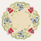 Decozen Set of 8 Doilies for Table, Lace Doilies - Rustic, Crochet, Farmhouse, Kitchen, Round Table Placemats - Valentines Day Decorations - 15 inch Gold Beige, The Maliana Collection by Decozen