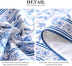 ISAENNE Designer French Linen Table Runner,87"x12"-BlueWilow - Image 7