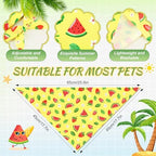 Abbylike 50 Pcs Summer Hawaiian Dog Bandanas Bulk, Tropical Fruits - Image 3
