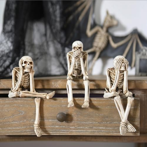 Newman House Studio Summer-Halloween Skeleton-Decorations - No-Evil Statues - Image 2
