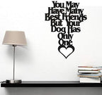 Wall Word Art Decorative Wood Sign for Pet, Dog, Cat, Horse, Pig, Animal Lovers with Fun Sayings and Quotes (You May Have Many Best Friends But Your Dog Has Only One) - Image 2