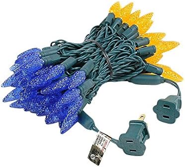 Novelty Lights 24FT 70 LED C6 Christmas String Lights, Blue & Orange - Image 5