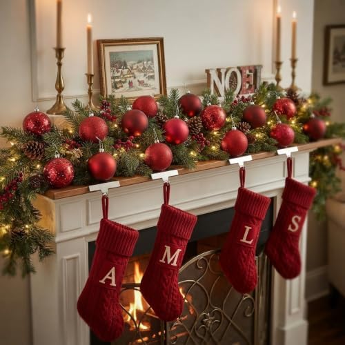 Soulchen 20 Pcs Red Christmas Ball Ornaments 2.75" Burgundy Tree Decoration - Image 5