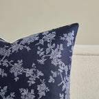 100% Cotton French Pastoral Throw Pillow Covers Set of 2, 24x24 Inch Background/Blue Farmhouse Decorative Cushion Covers for Sofa Bed Living Room Home Decor - Image 2