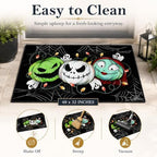 Pycat Halloween Doormat 32x48in Spooky Pumpkin Faces Ghost Spiderweb String - Image 5