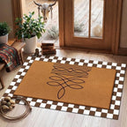Tinideya 2 Pcs Western Howdy Layered Doormat Set for Porch Decor - Image 2