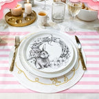 AmazingSpark Striped Table Runner Roll,Pink,50' Long X 16" Wide - Image 5