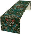 William Morris Style Botanical Table Runner for Table Decor, Art Rustic Flower Vintage Floral Printed for Kitchen Dining Room Living Room Farmhouse Party Office Holiday Decorate 13" x 120" by LIZIMI