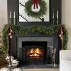 N&T NIETING 6FT Christmas Norfolk Pine Garland Real Touch Pine Artificial Garlands Faux Greenery Garland Winter Christmas Garland for Table Mantle Holiday Indoor Outdoor Xmas Decorations (4 Pcs) - Image 2
