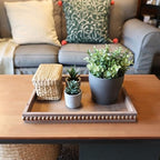 Hrastany Wood Decorative Tray for Coffee Table, Brown, 15.7"*11.8"*1.57" - Image 2