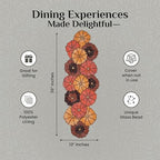 CLEENTABLE Multicolor Beaded Table Runner, 36 in, Farmhouse Holiday - Image 3
