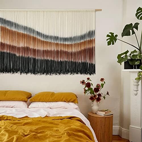 Macrame Wall Hanging Boho Wall Decor Large-Scale Tie-Dye Tapestry 57"W*35"L - Image 3