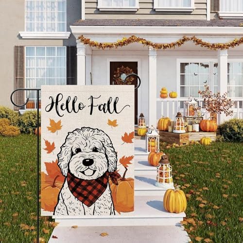 Seasonal Garden Flags Golden Doodle Double Sided Flags Set of 11 Holiday Farmhouse Indoor Outdoor Yard Lawn Christmas Gifts Decorations 12.5x18 Inch - Image 5