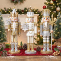 Simgoing 3 Pcs Christmas Nutcracker Soldier Snowflakes Nutcracker Figurine by Simgoing