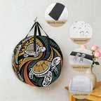 24 Inch Round Storage Bag 2 Pack,Polynesia Sea Turtle Waterproof Wreath Storage Container with Handles&Zipper Traditional Tribe Ocean Life Closet Organizer Bags Garland Box - Image 5