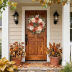 24in Fall Wreaths for Front Door Artificial Autumn Wreath - Image 3