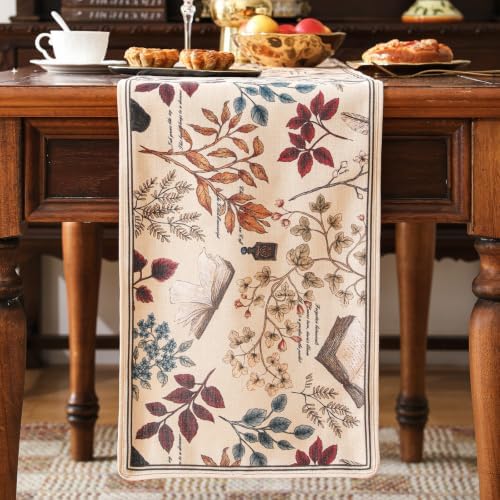 ISAENNE Designer Vintage Linen Table Runner,87"x12"-Xipeia - Image 2