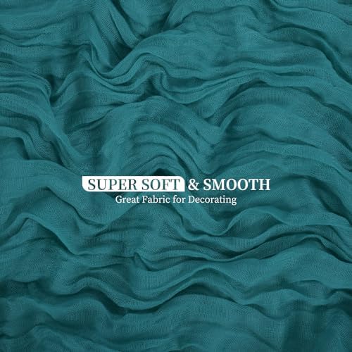 20 Pack Teal Cheesecloth Table Runner 120 Inch 10FT Rustic Boho Gauze Cheese Cloth Table Runner for Wedding Party Baby Shower Thanksgiving Christmas Decoration - Image 2